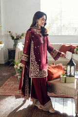 AZURE 3PC LAWN UNSTITCHED EMBROIDERED 
Code:4017
