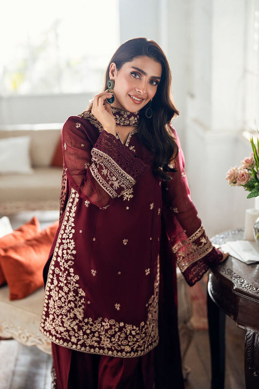 AZURE 3PC LAWN UNSTITCHED EMBROIDERED 
Code:4017